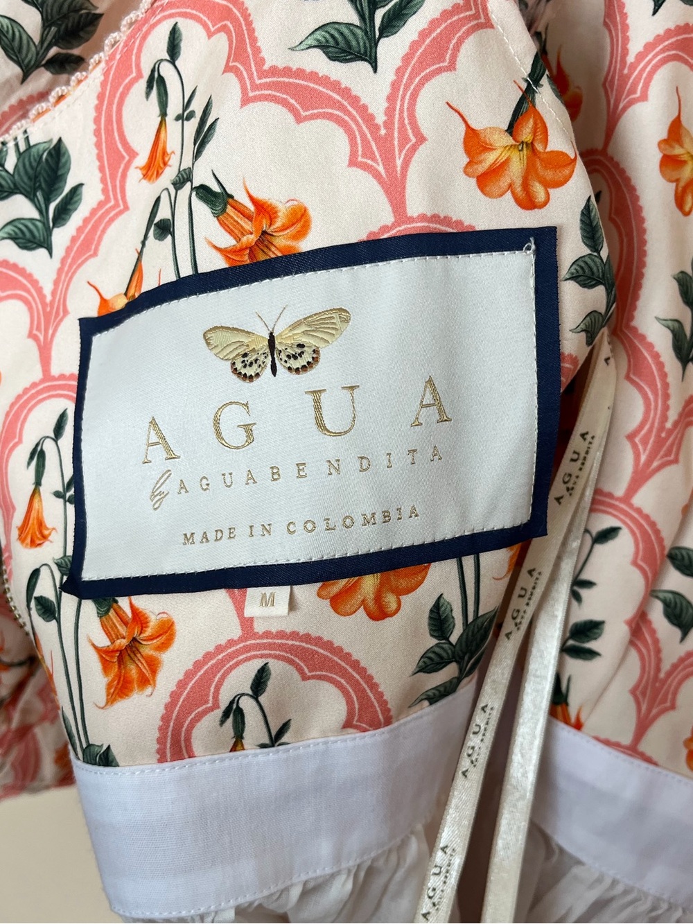 Agua by Agua Bendita Guanabana Sabanero Atardecer Floral Mini Dress M - Picture 6 of 14